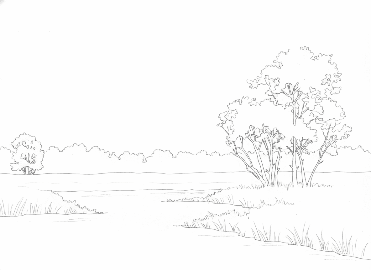 Advanced watercolor landscape